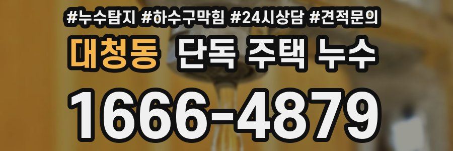 대청동 단독 주택 누수