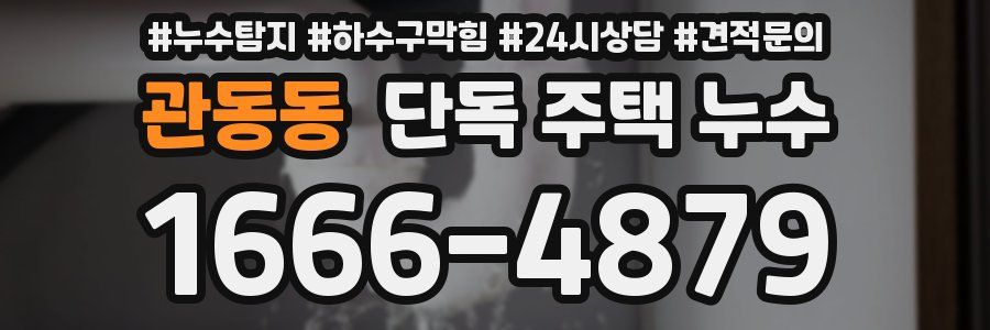 관동동 단독 주택 누수