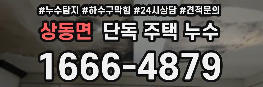 상동면 단독 주택 누수