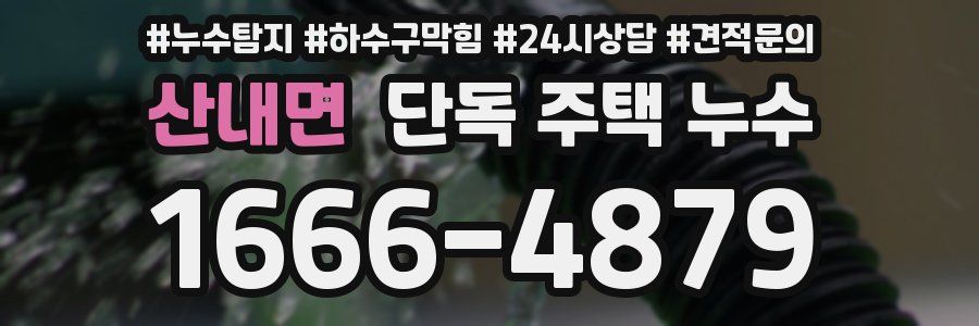 산내면 단독 주택 누수