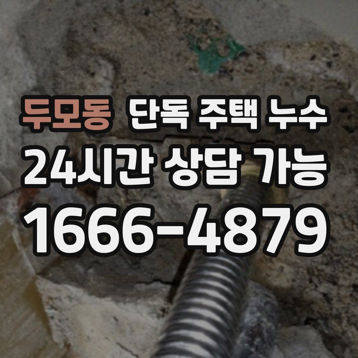 두모동 단독 주택 누수 배수관 누수로 악취와 습기가 함께 날 때