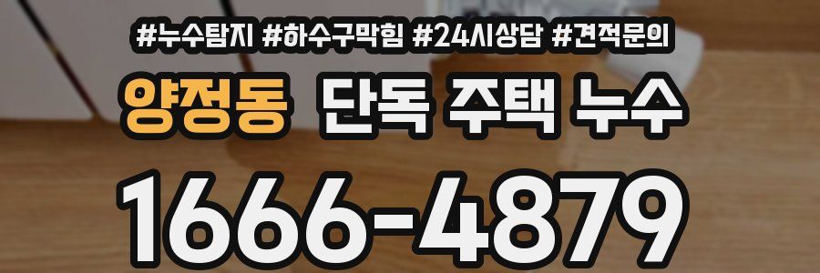 양정동 단독 주택 누수