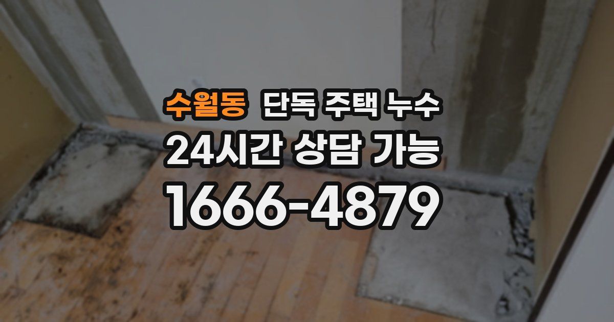 수월동 단독 주택 누수