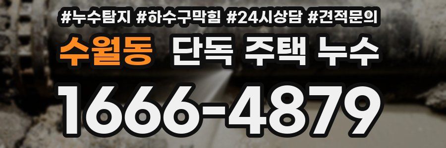수월동 단독 주택 누수