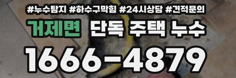 거제면 단독 주택 누수