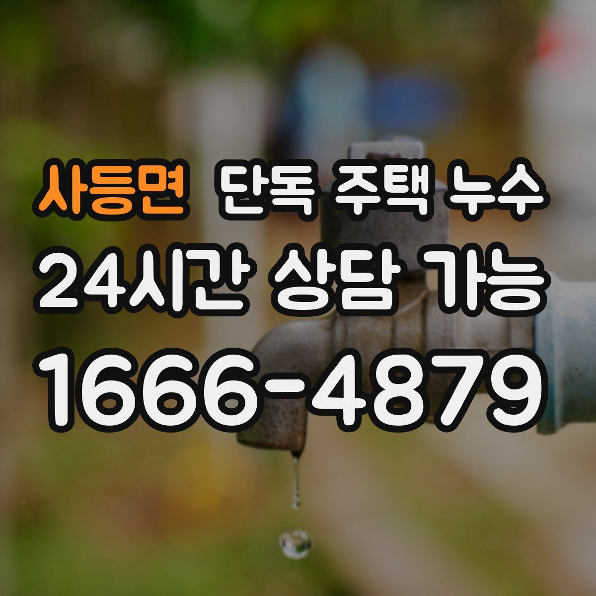 사등면 단독 주택 누수