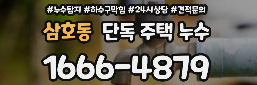 삼호동 단독 주택 누수