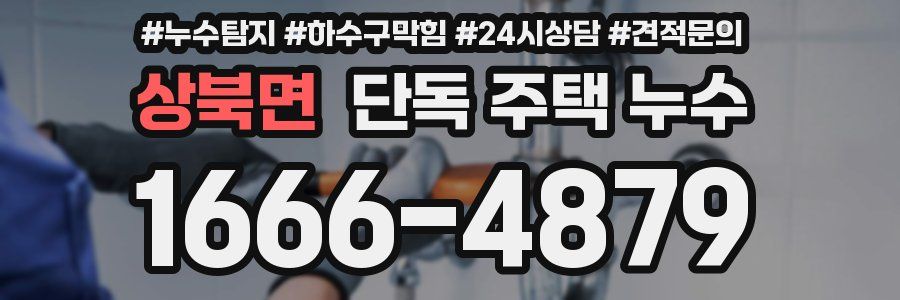 상북면 단독 주택 누수