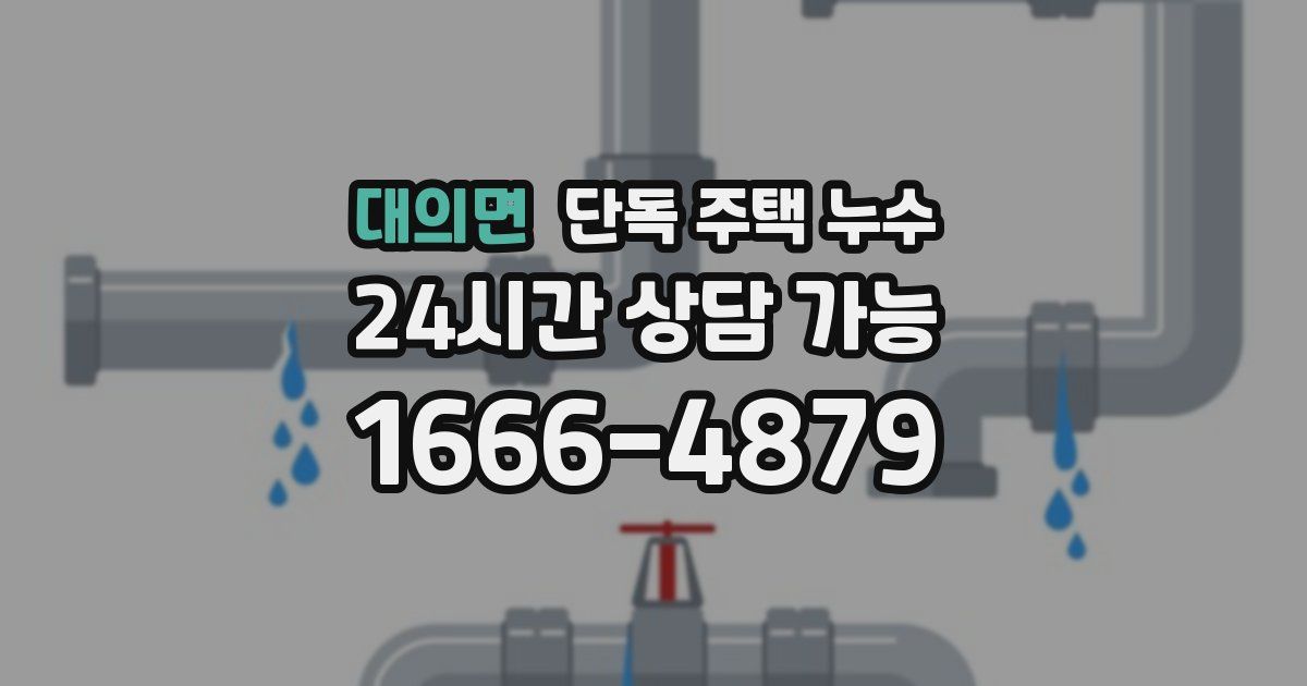 대의면 단독 주택 누수