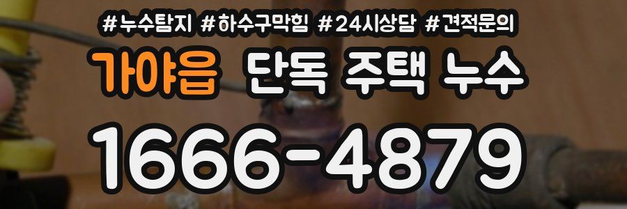 가야읍 단독 주택 누수