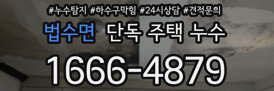 법수면 단독 주택 누수