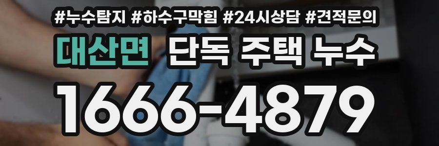 대산면 단독 주택 누수