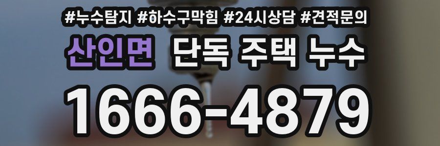 산인면 단독 주택 누수