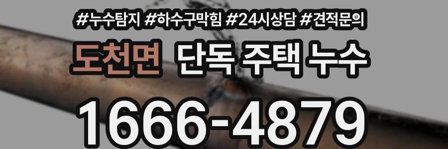 도천면 단독 주택 누수