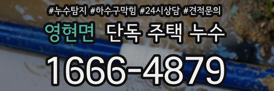 영현면 단독 주택 누수