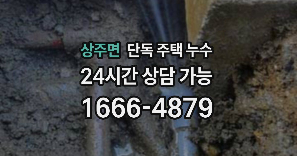 상주면 단독 주택 누수