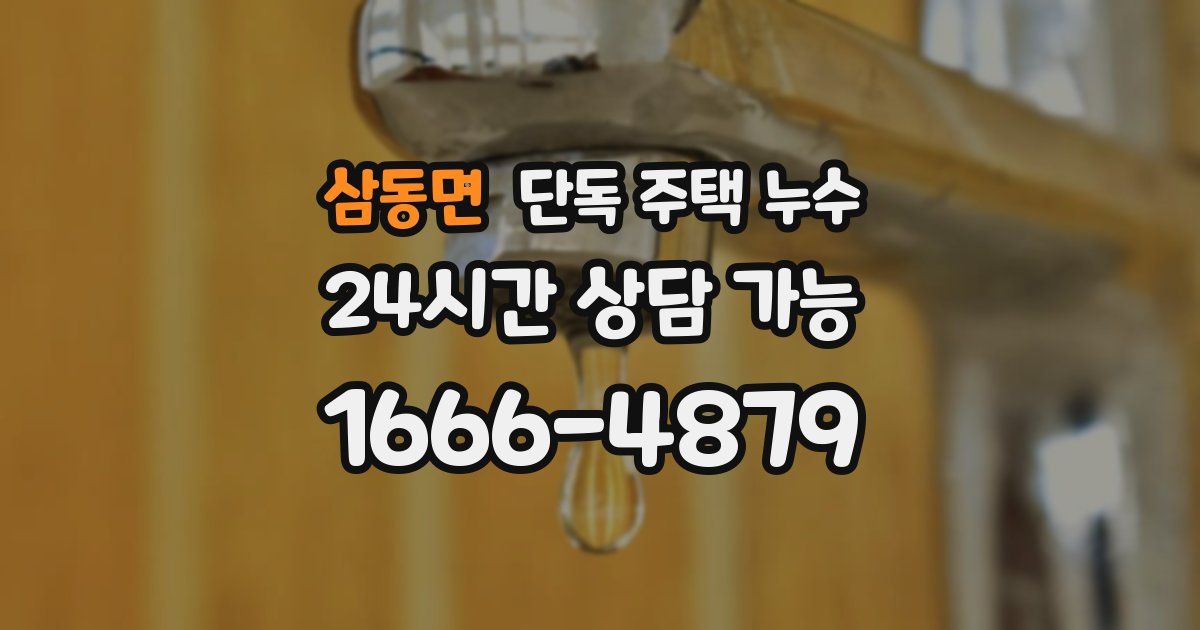 삼동면 단독 주택 누수