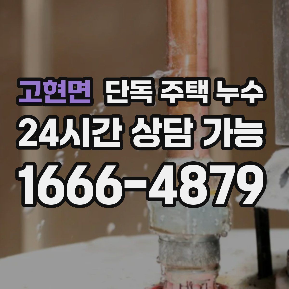 고현면 단독 주택 누수 홈통이 넘쳐 실내 누수로 이어지는 경우