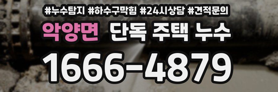 악양면 단독 주택 누수