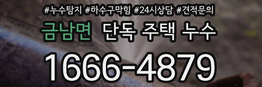 금남면 단독 주택 누수