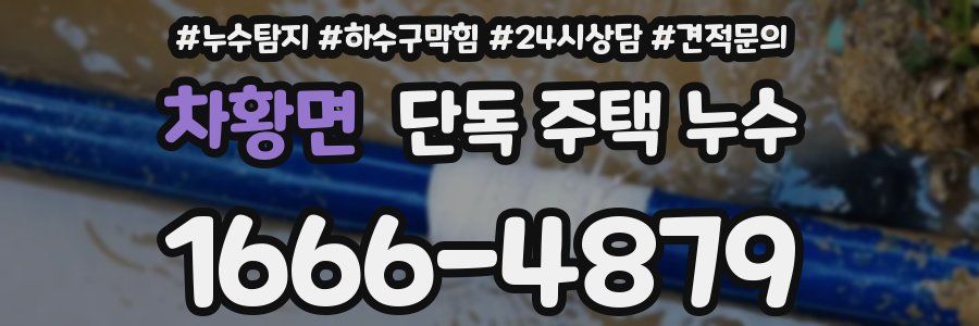 차황면 단독 주택 누수