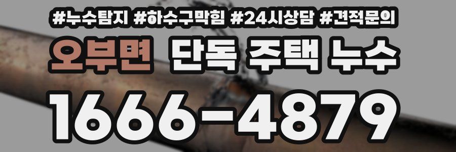 오부면 단독 주택 누수