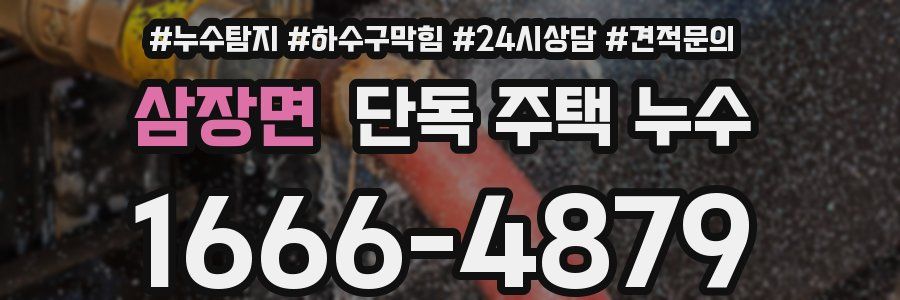 삼장면 단독 주택 누수