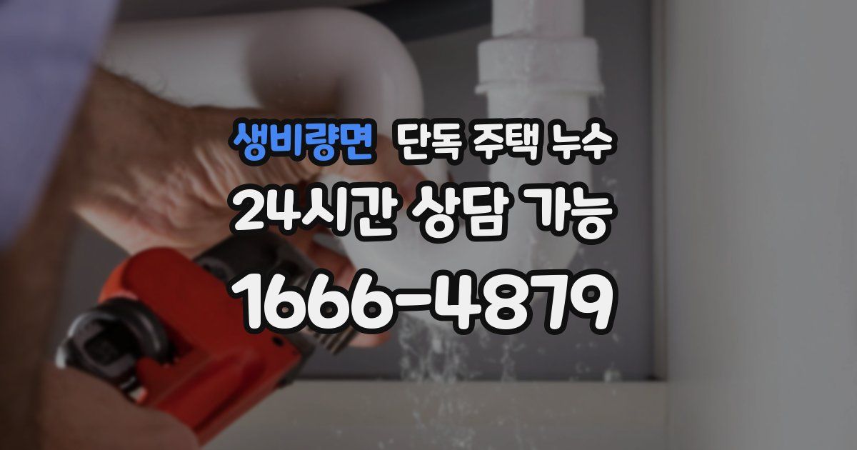 생비량면 단독 주택 누수