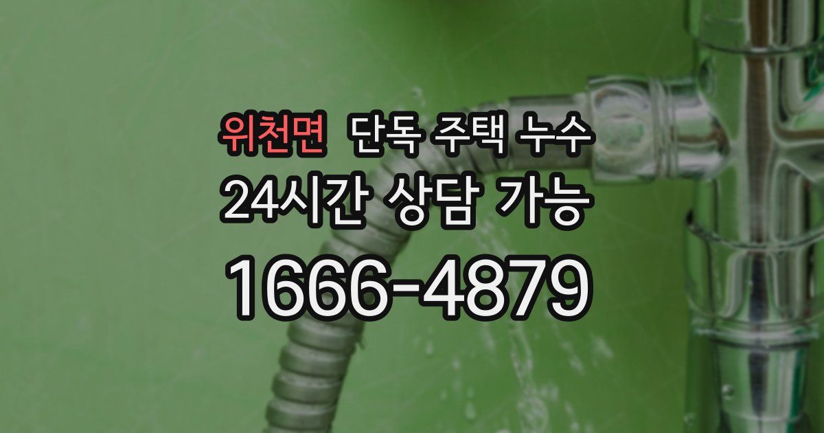 위천면 단독 주택 누수