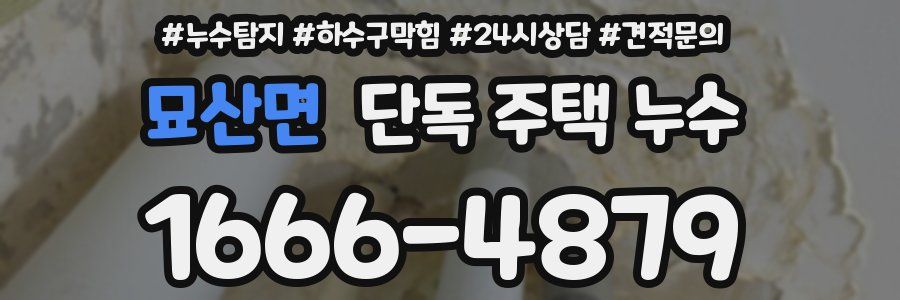 묘산면 단독 주택 누수