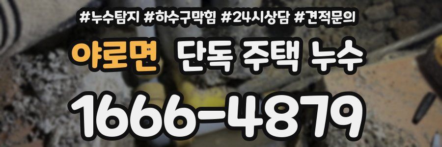 야로면 단독 주택 누수