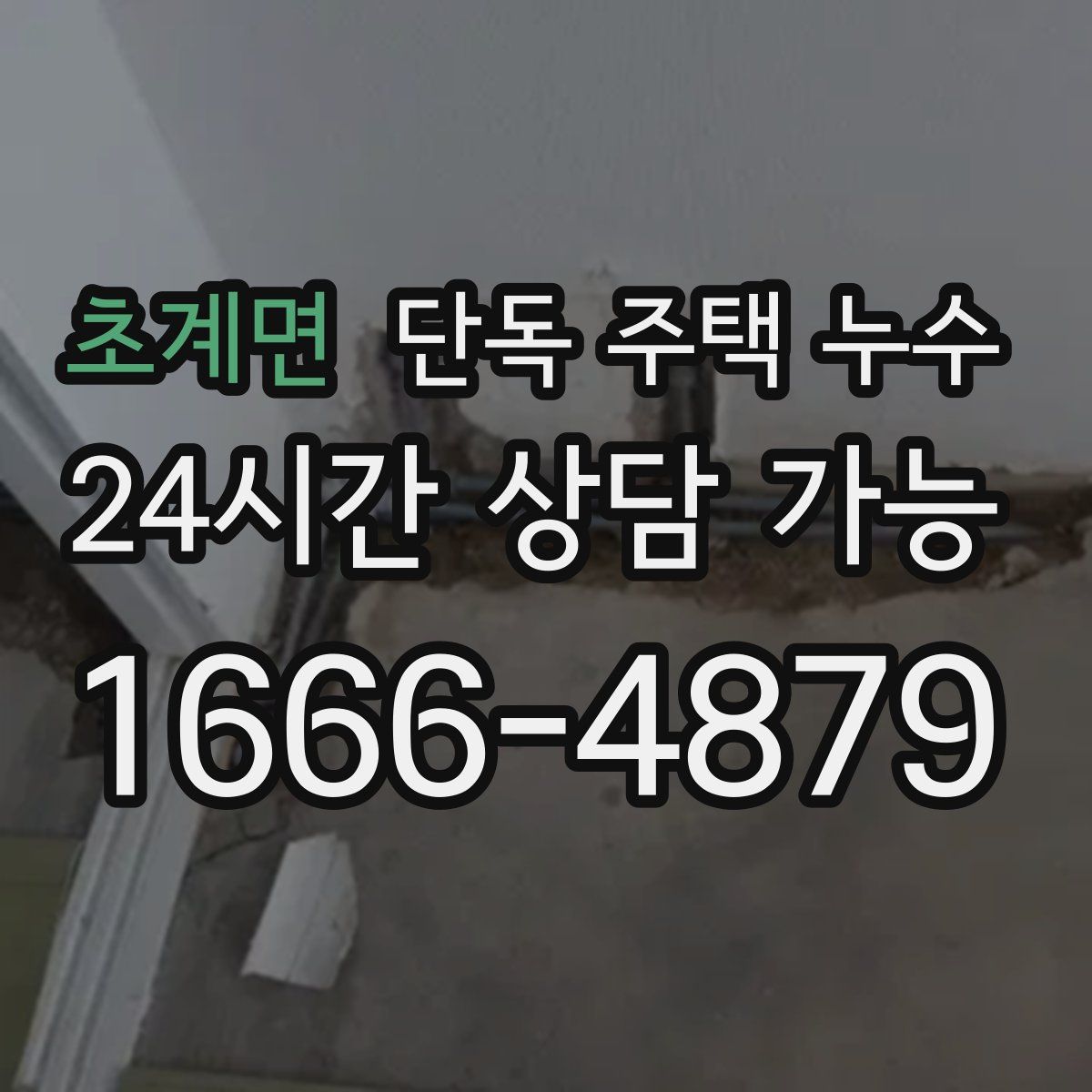 초계면 단독 주택 누수