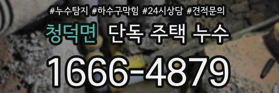 청덕면 단독 주택 누수