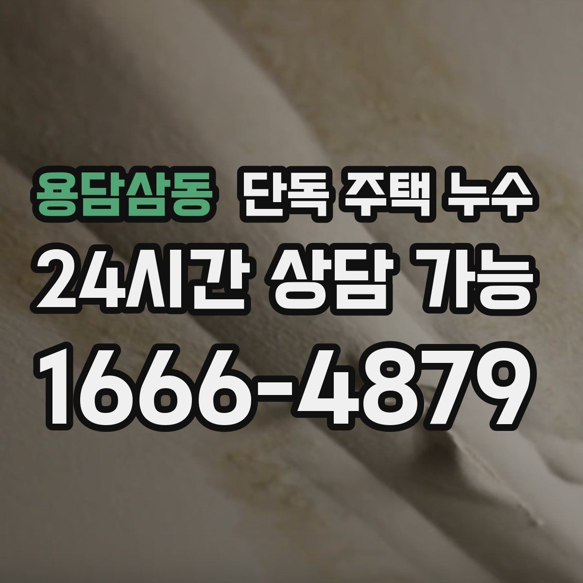 용담삼동 단독 주택 누수 외벽 타공 부위가 원인일 때 징후