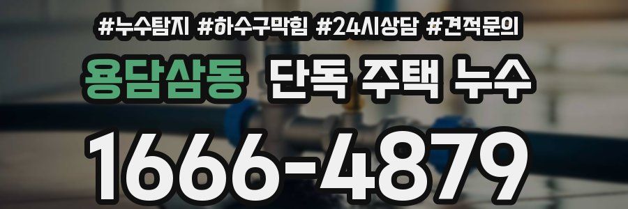 용담삼동 단독 주택 누수