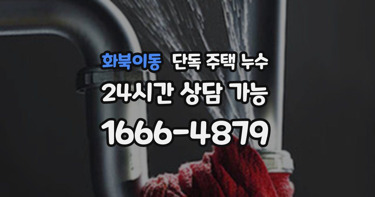 화북이동 단독 주택 누수