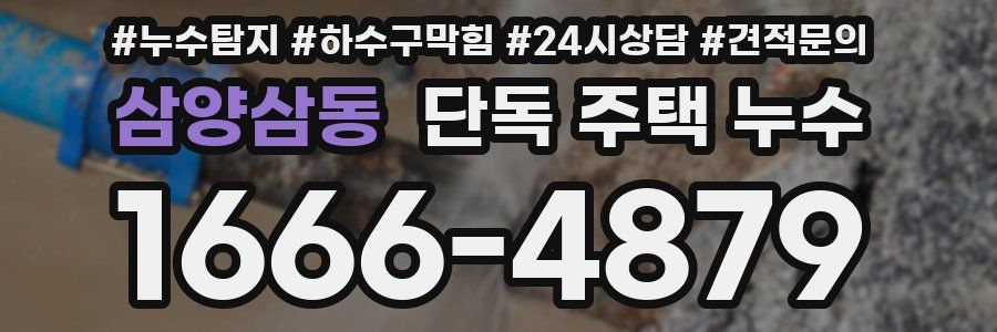 삼양삼동 단독 주택 누수