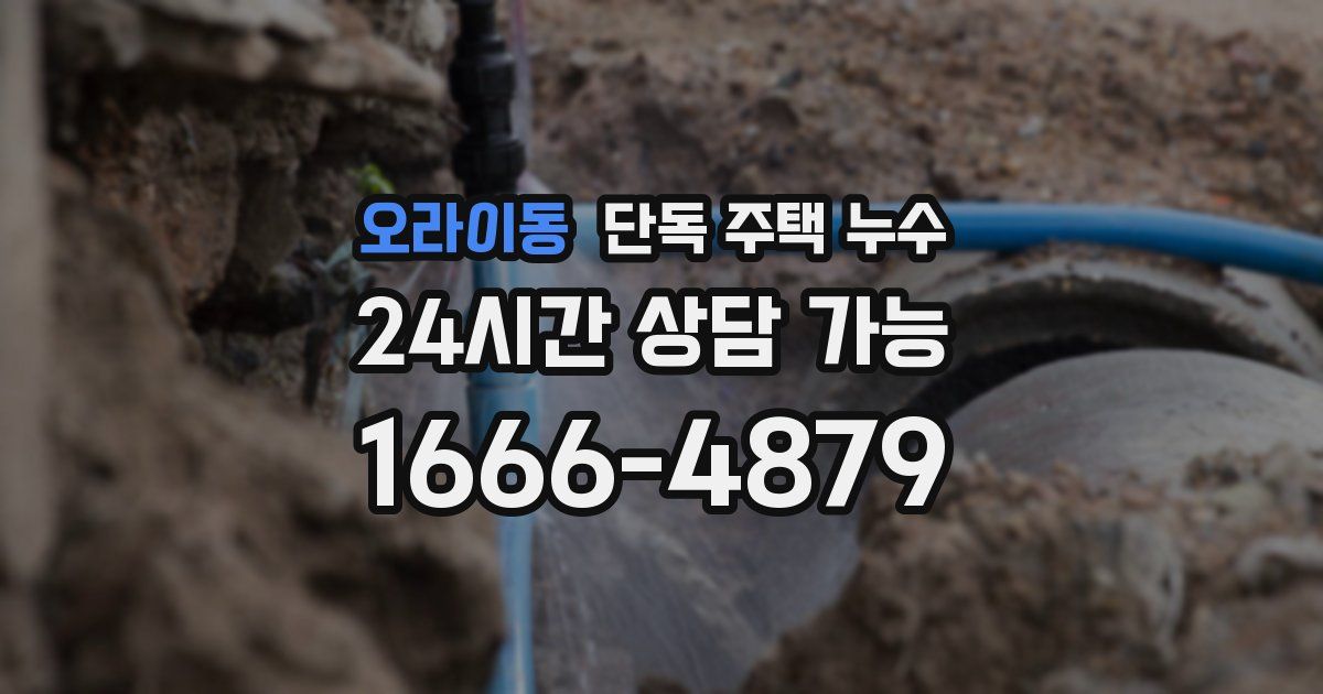 오라이동 단독 주택 누수