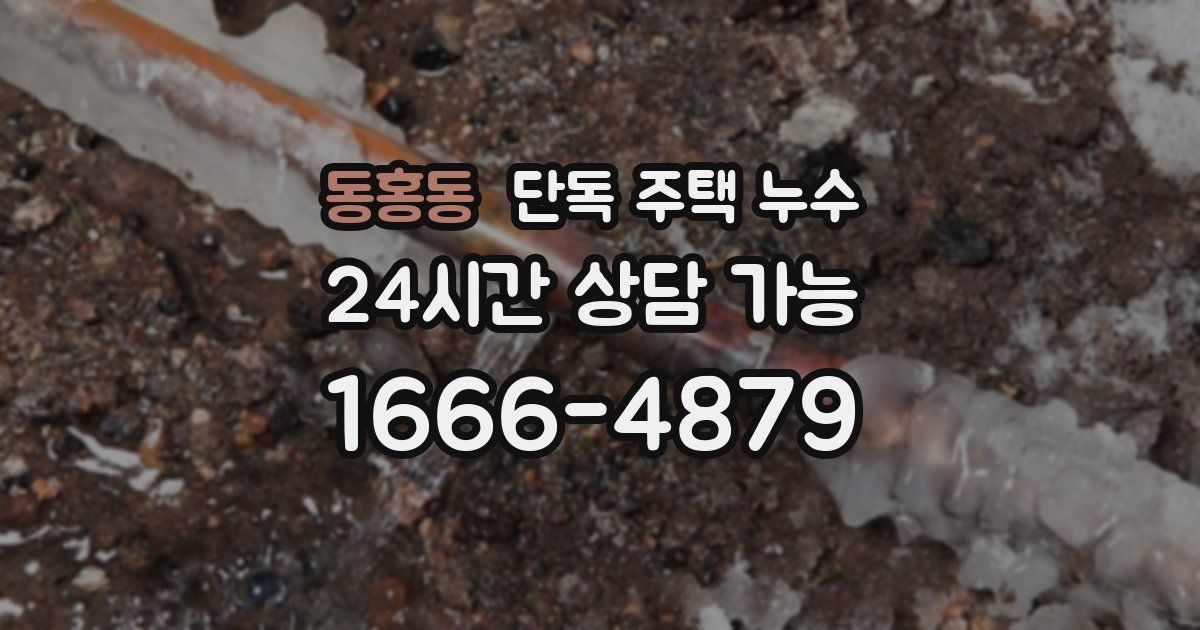 동홍동 단독 주택 누수