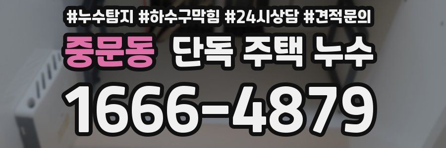 중문동 단독 주택 누수