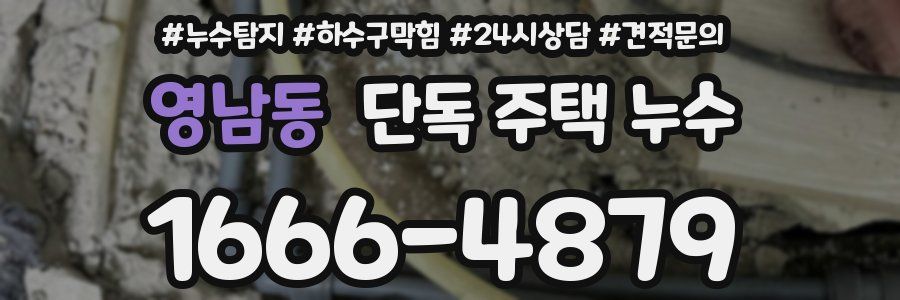 영남동 단독 주택 누수