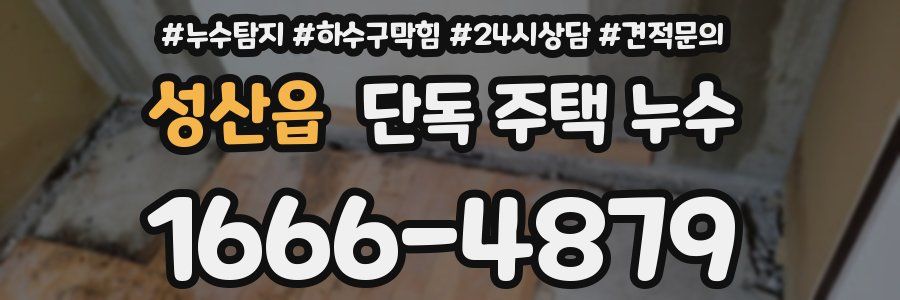 성산읍 단독 주택 누수