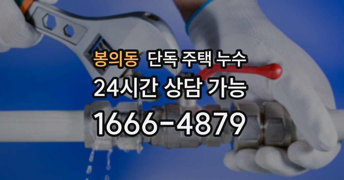 봉의동 단독 주택 누수