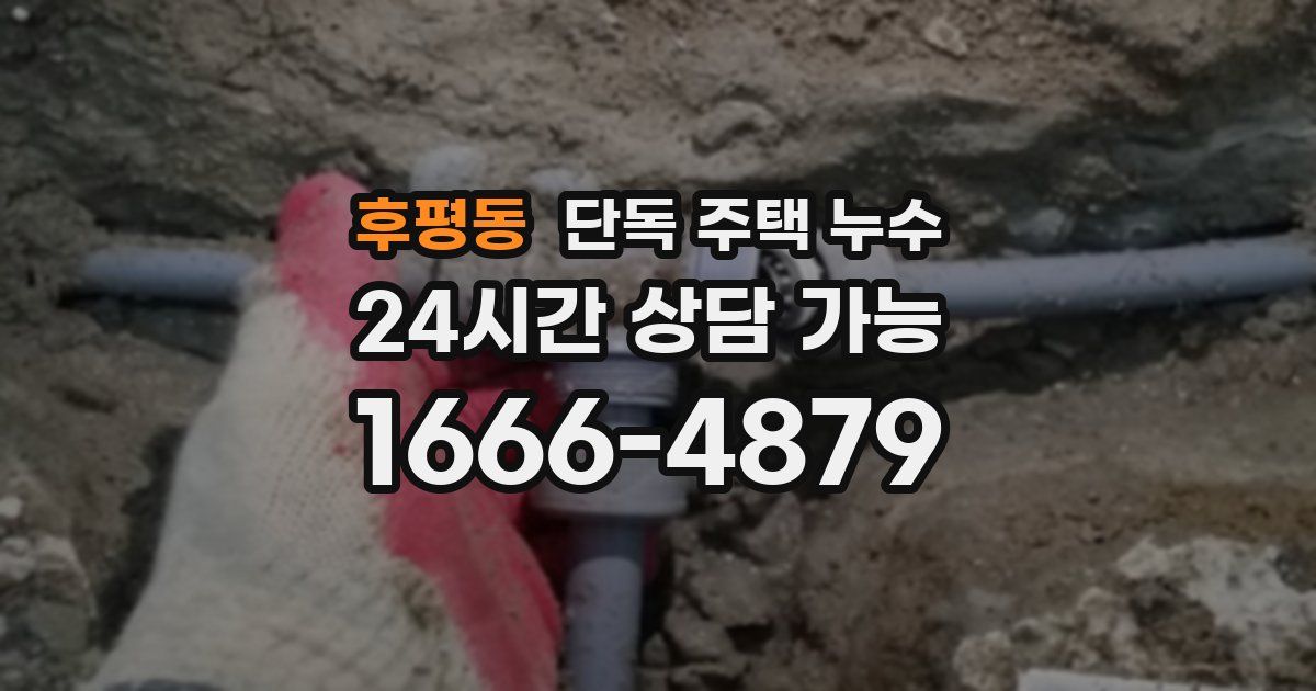 후평동 단독 주택 누수