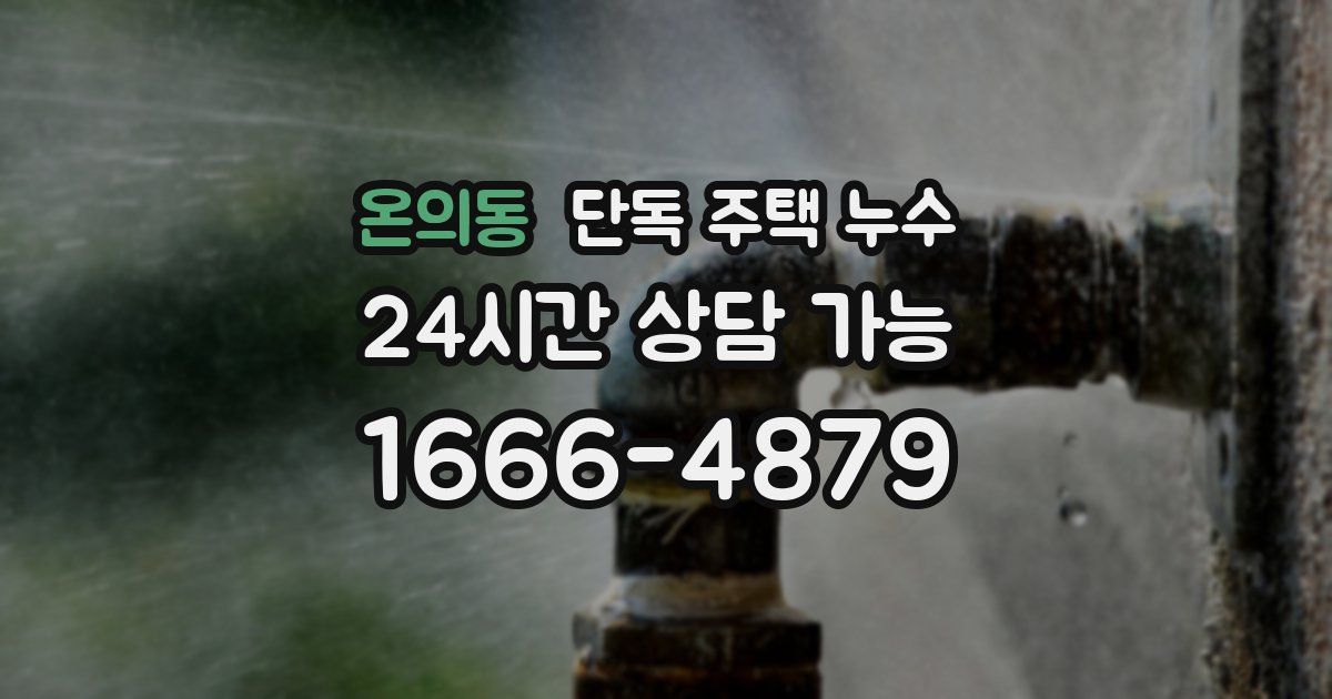 온의동 단독 주택 누수