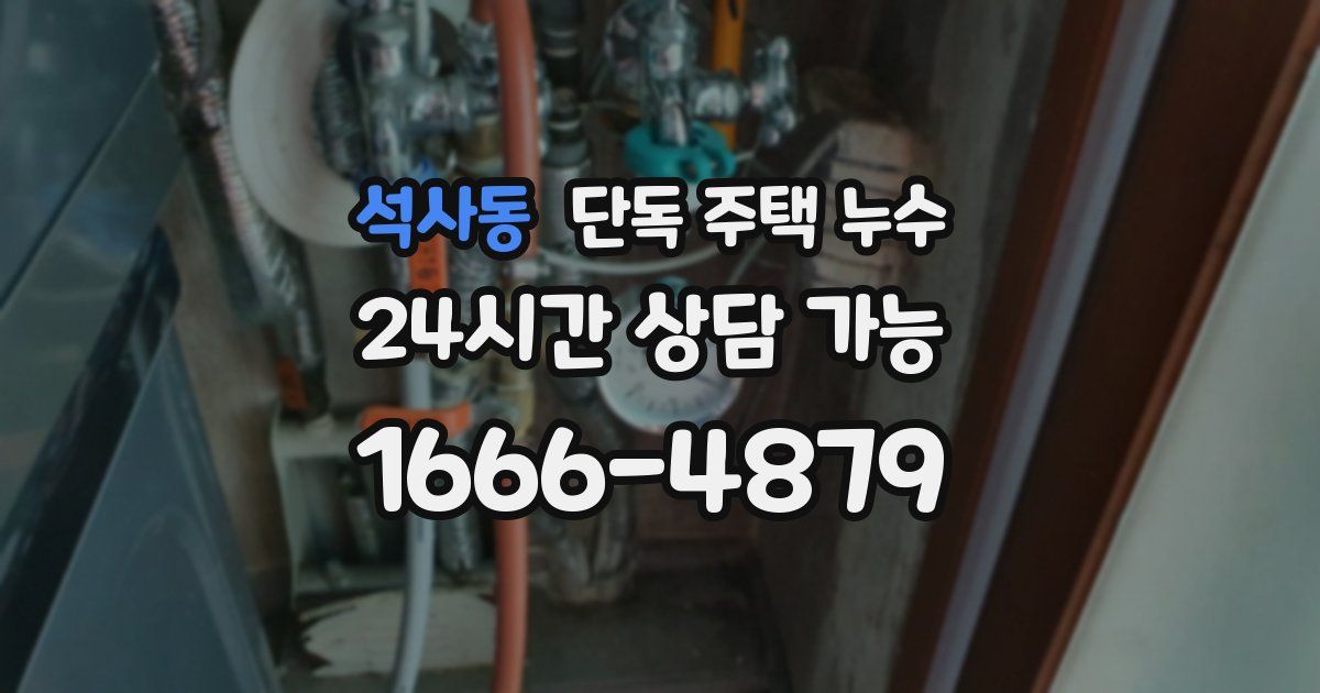 석사동 단독 주택 누수