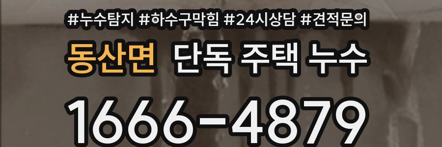 동산면 단독 주택 누수
