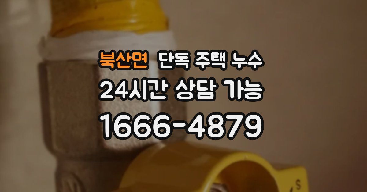 북산면 단독 주택 누수