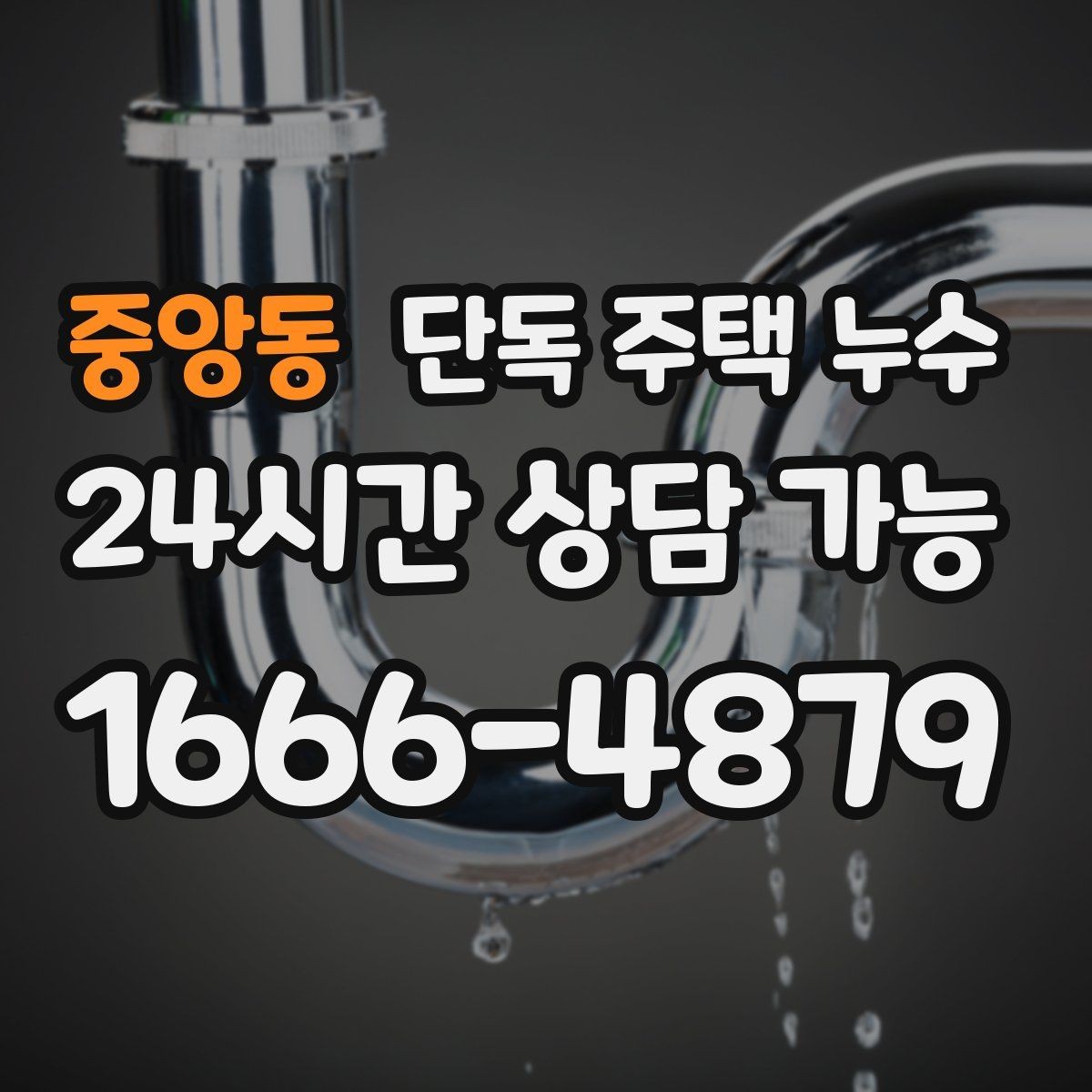 중앙동 단독 주택 누수 다용도실 바닥 물 고임 원인 찾기