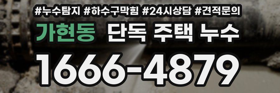 가현동 단독 주택 누수